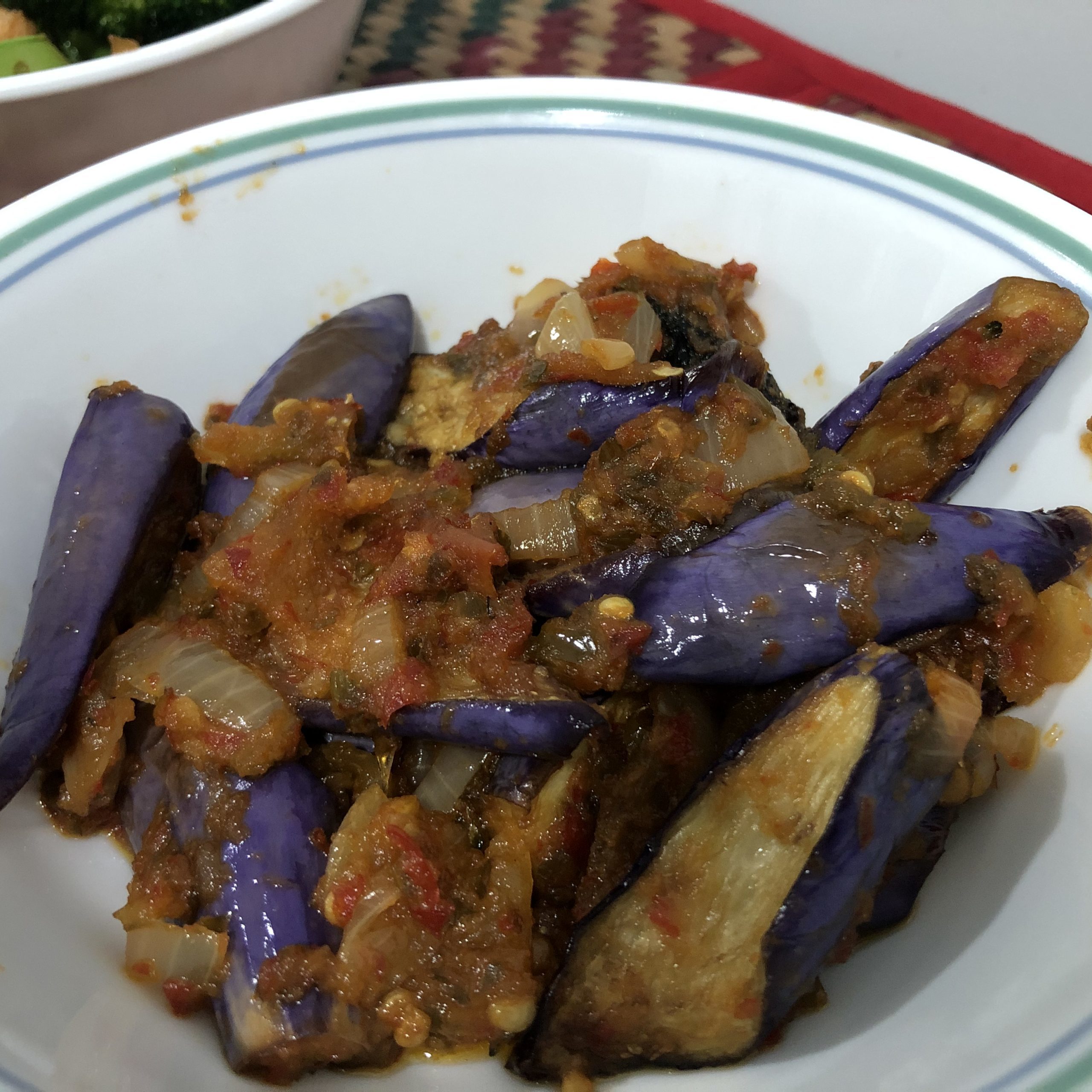 Terung Masak Sambal (Brinjal with Sambal Sauce)