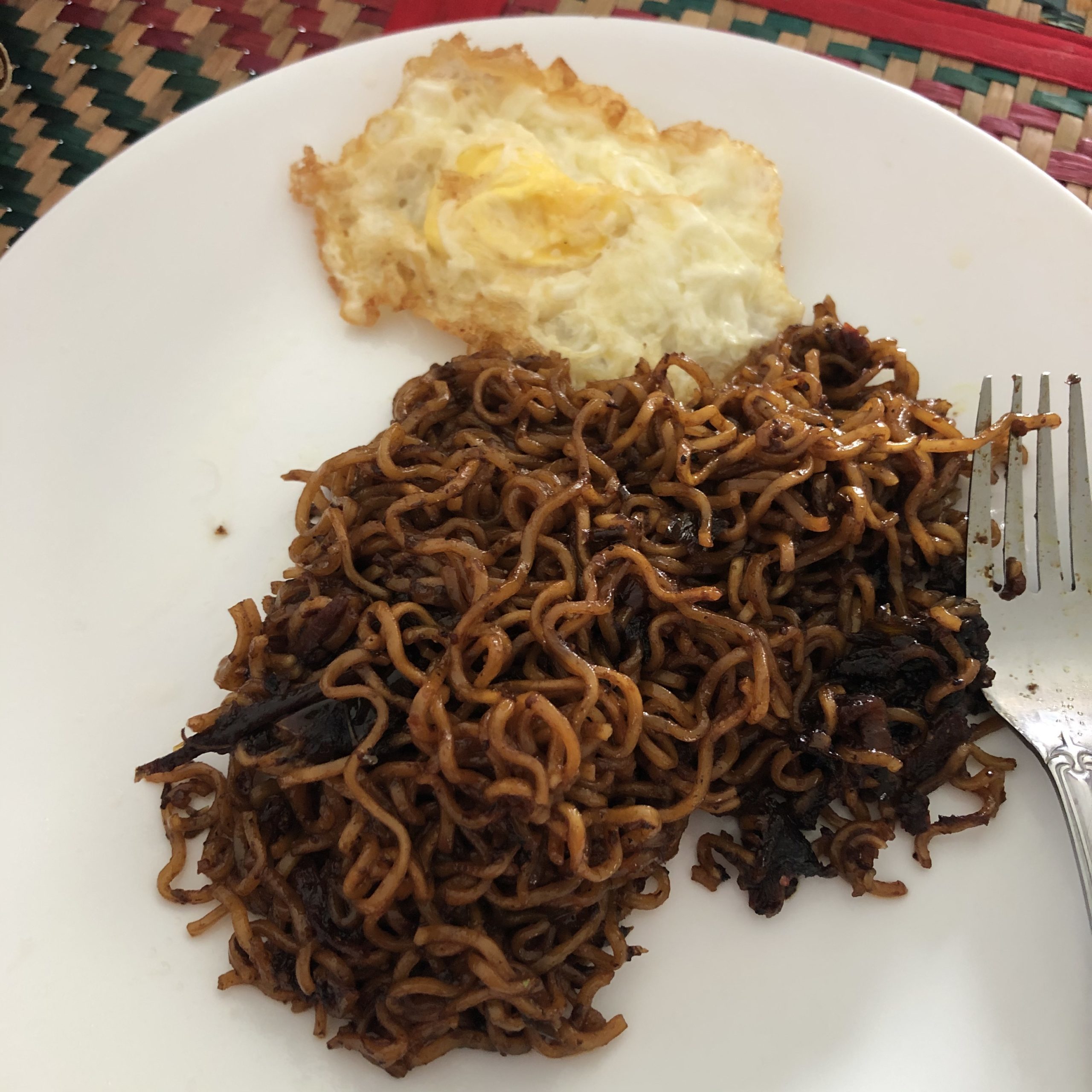 Maggi Goreng with Fried Egg